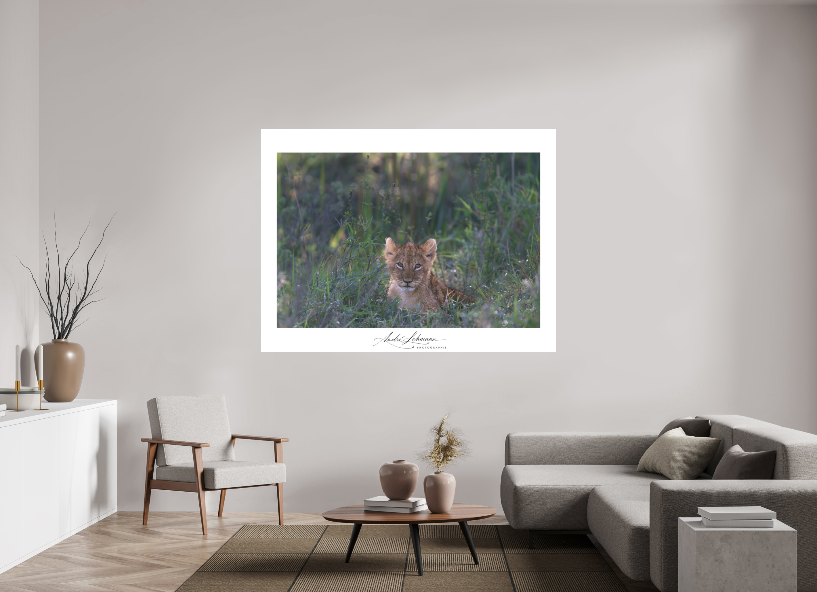 185 x 140 cm, Foto-Druck auf Alu-Dibond Lion Cub (Alu Dibond)