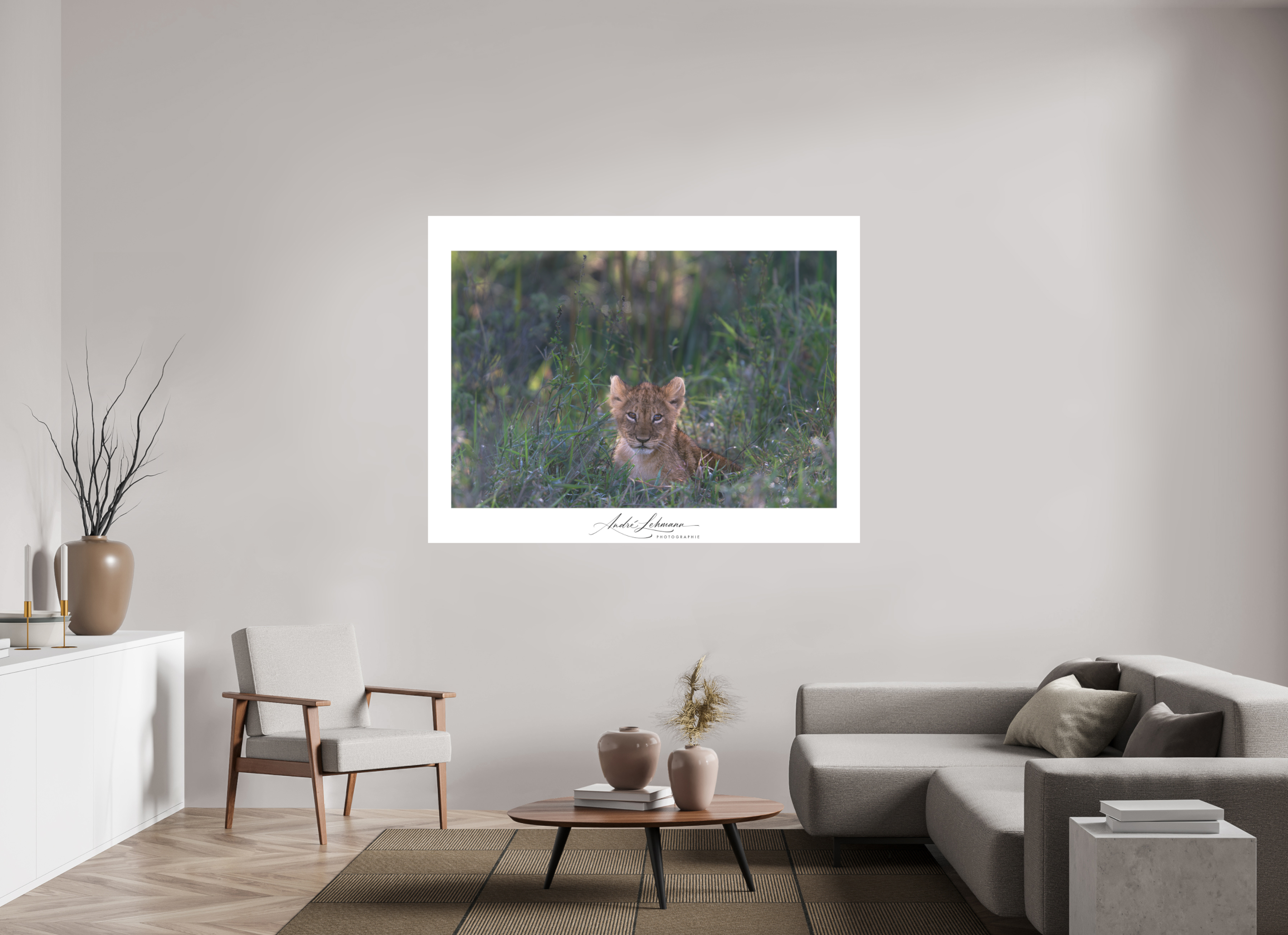171.8 x 130 cm, Foto-Druck auf Alu-Dibond Lion Cub (Alu Dibond)