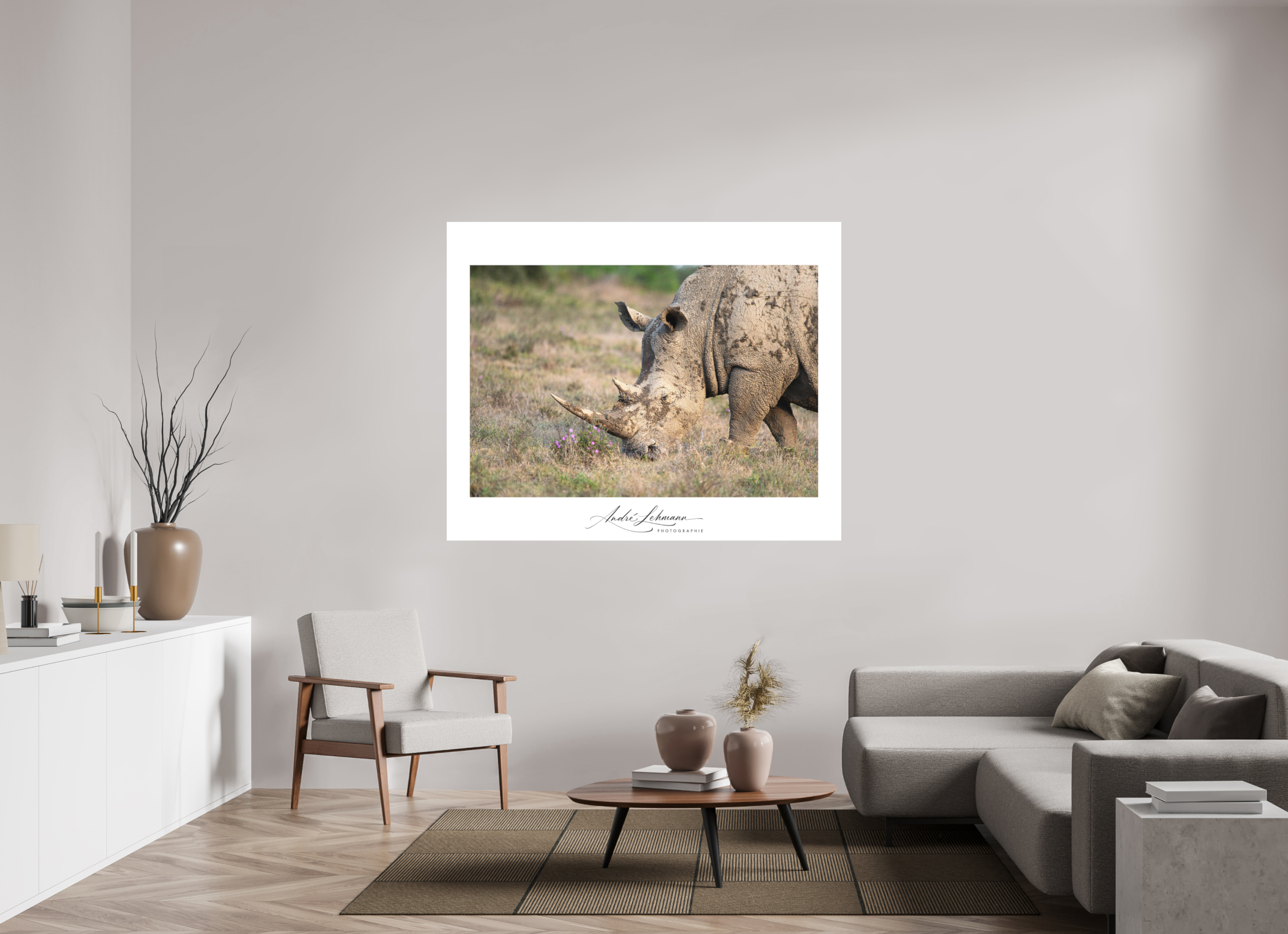 160.9 x 130 cm, Foto-Druck auf Alu-Dibond White Rhino (Alu Dibond)