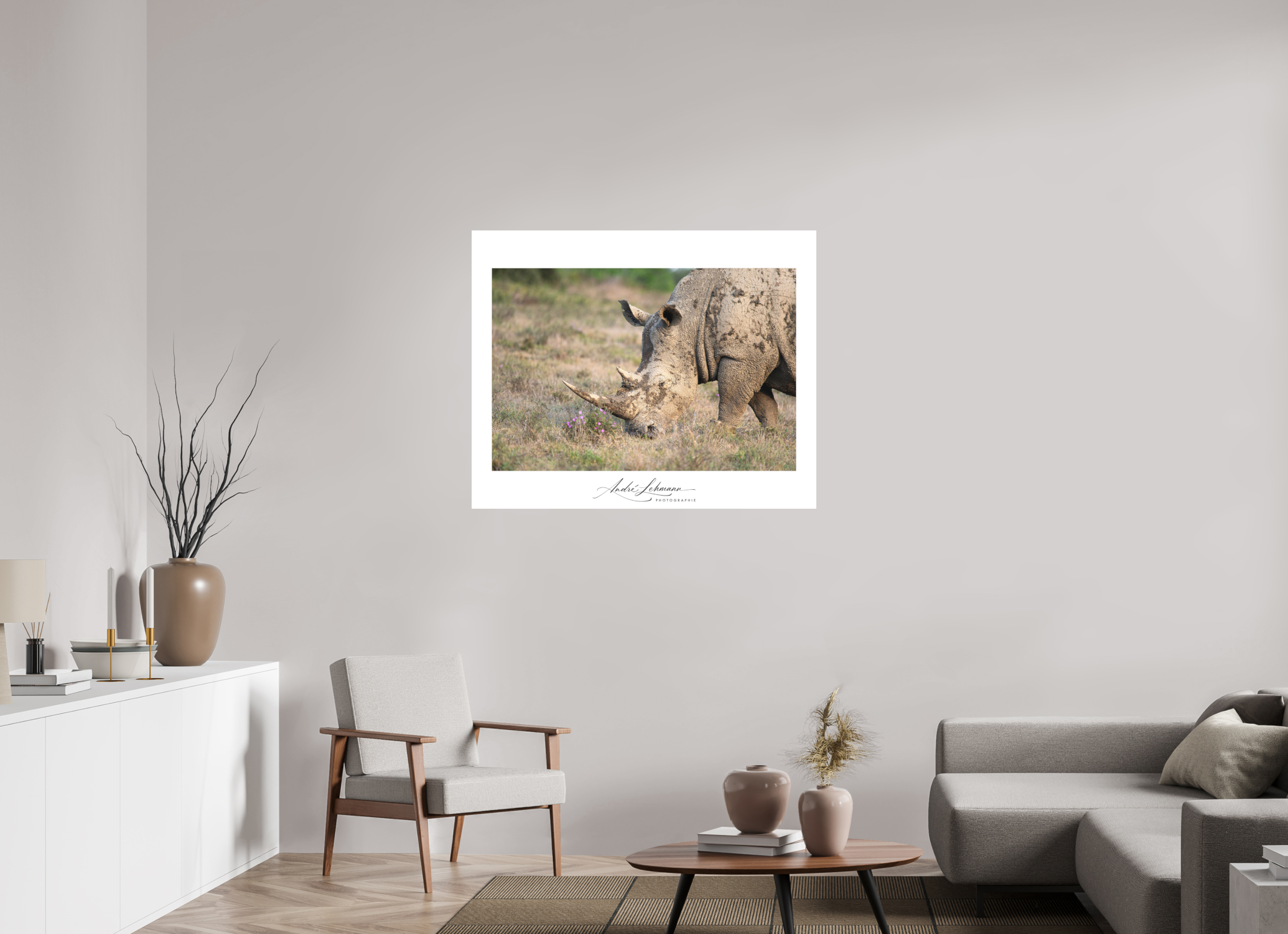 111.4 x 90 cm, Foto-Druck auf Alu-Dibond White Rhino (Alu Dibond)