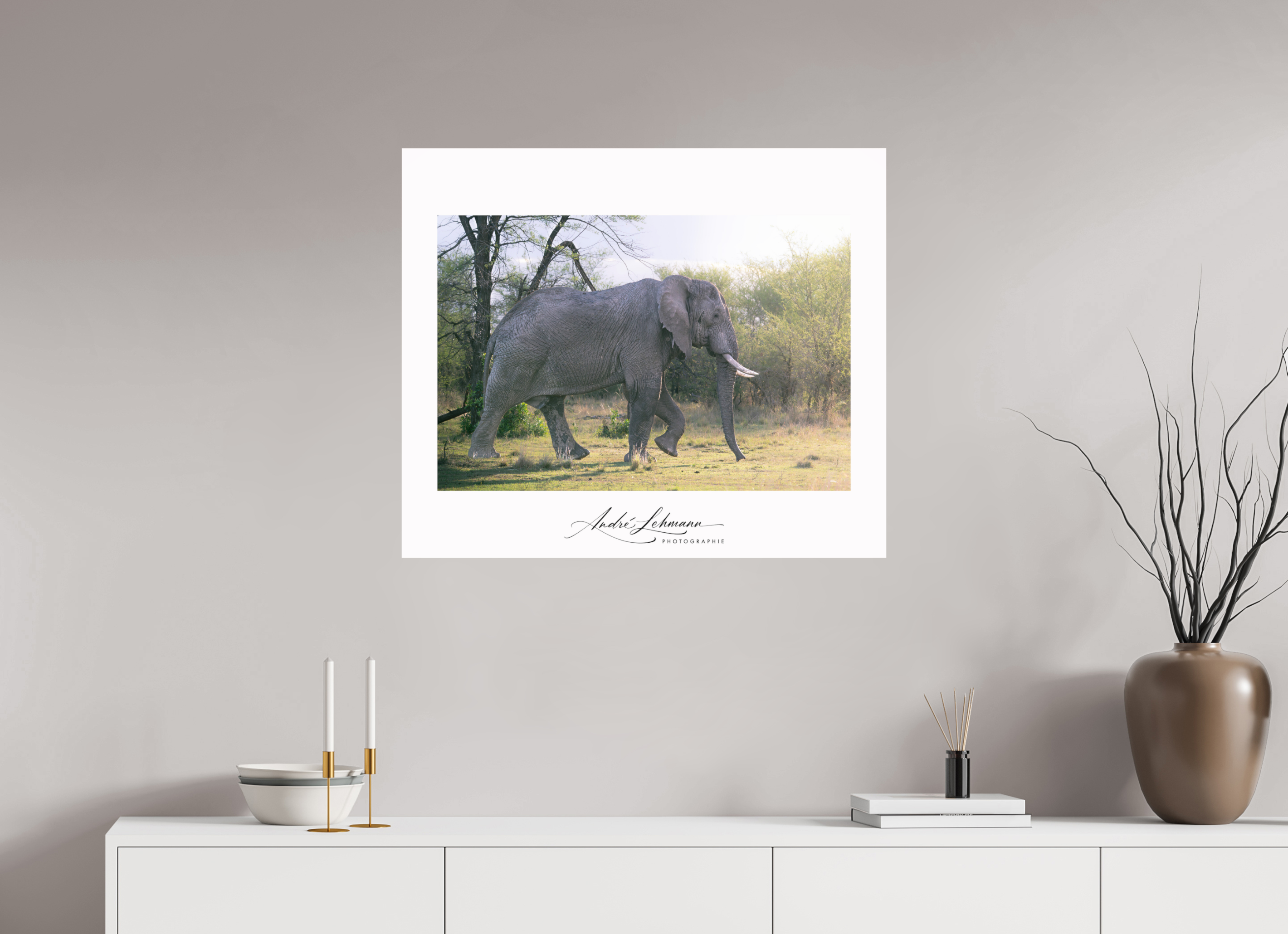 82.8 x 70 cm, Photo Print Under Acrylic Glass Walking giant