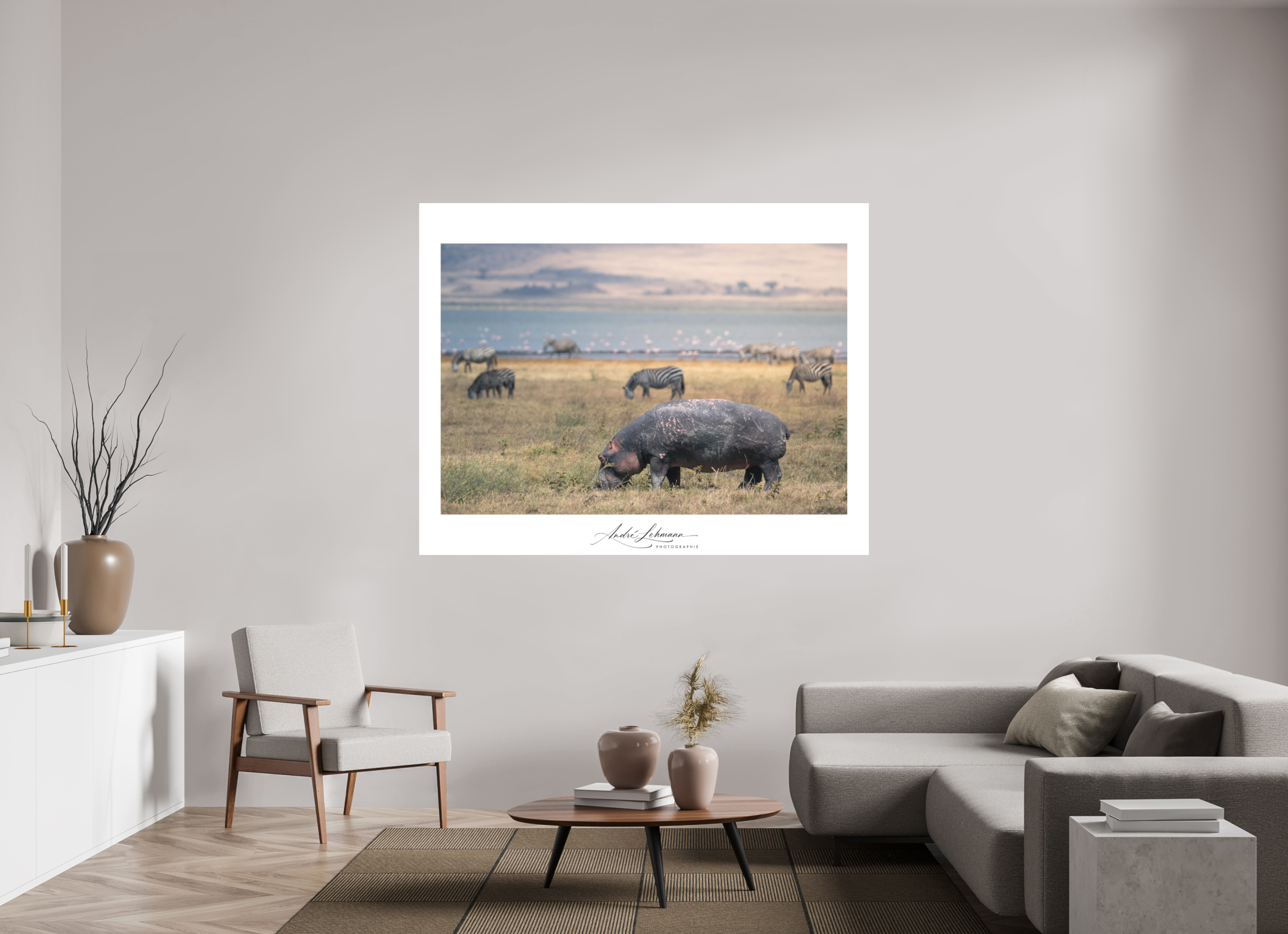 178.9 x 140 cm, Foto-Druck auf Alu-Dibond Hippo out of the water (Alu dibond)