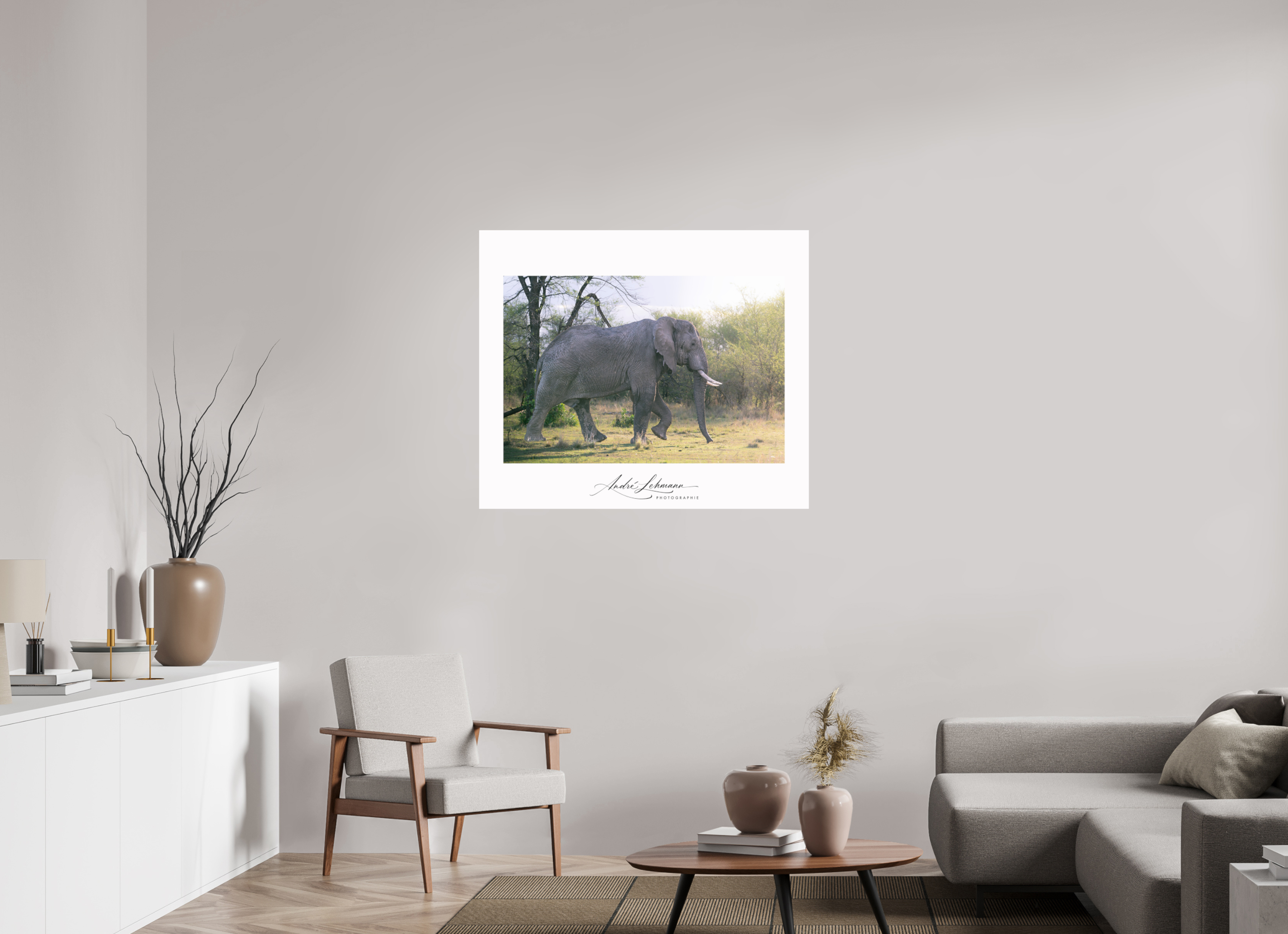 106.5 x 90 cm, Photo Print Under Acrylic Glass Walking giant
