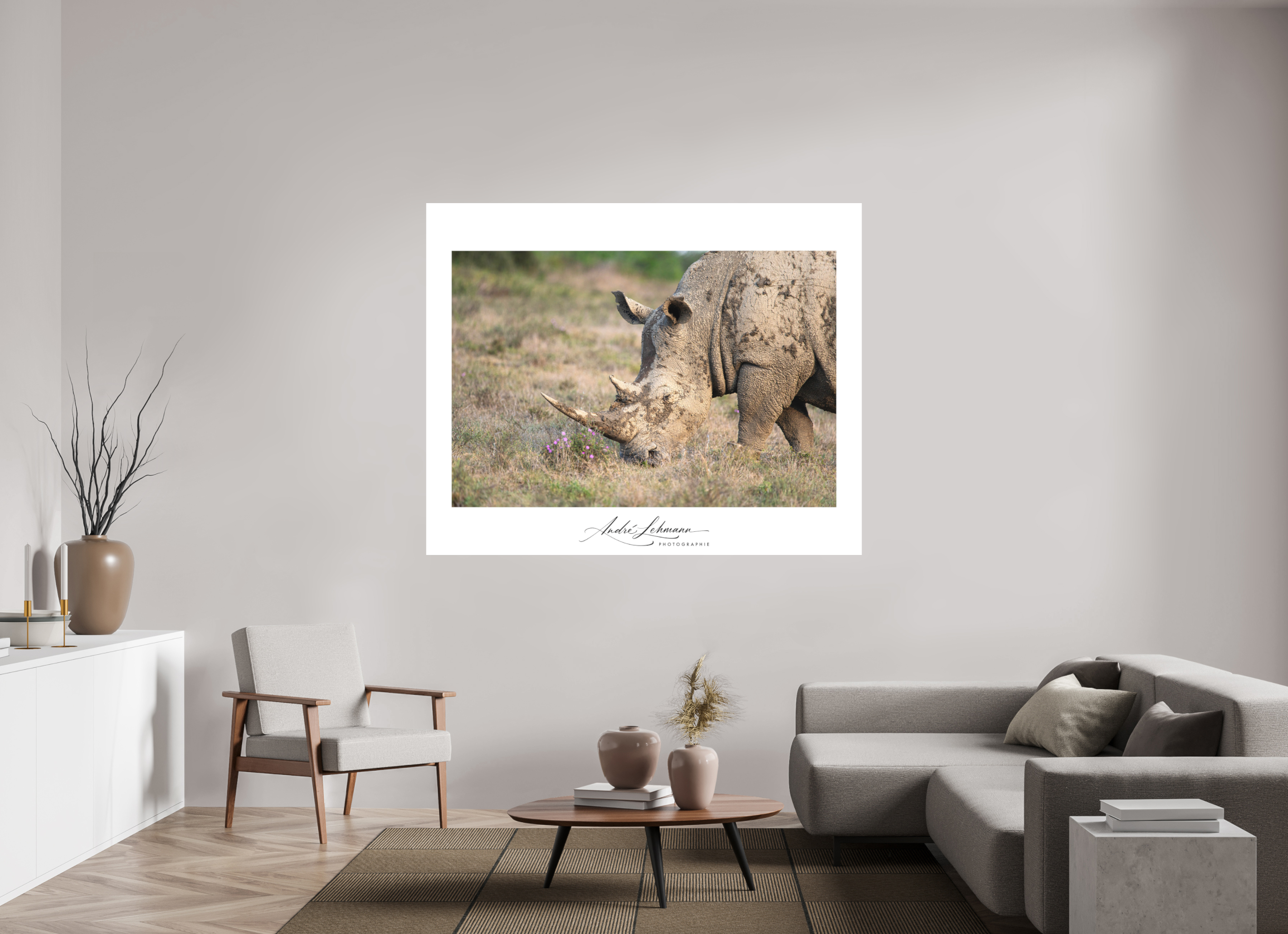 173.3 x 140 cm, Foto-Druck auf Alu-Dibond White Rhino (Alu Dibond)